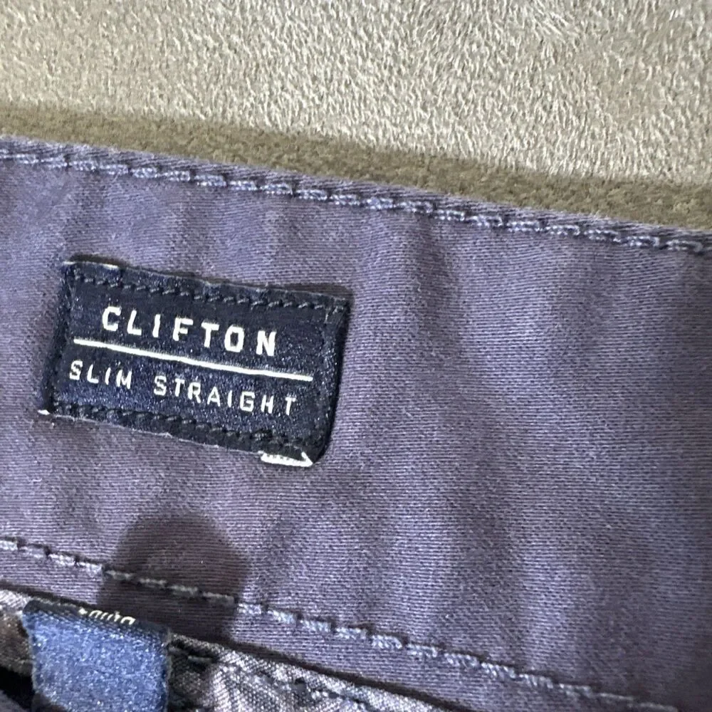 7 Diamonds Clifton Pants Men’s Navy Chino Slim Straight Fit 33x30 NWT 7D Seven